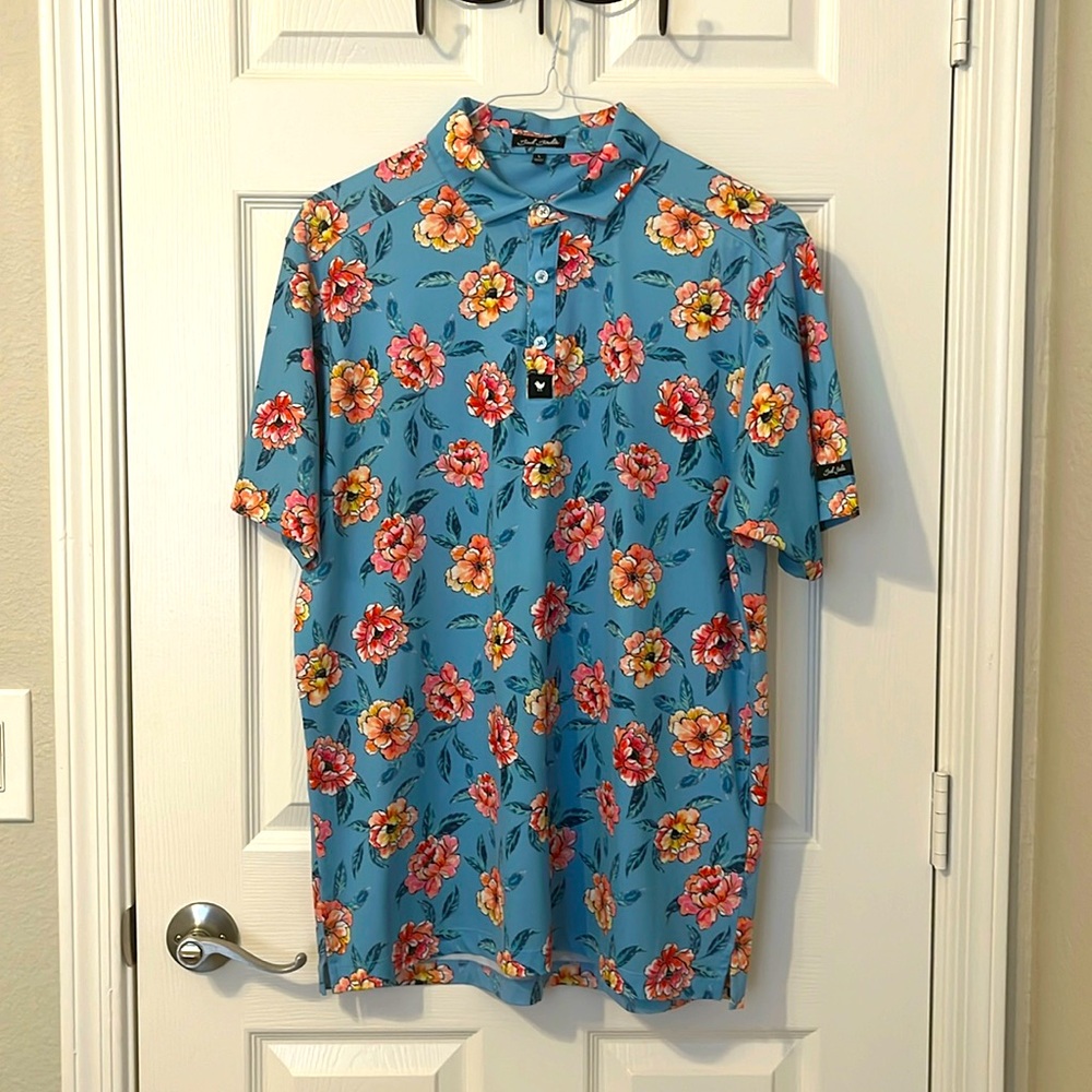 Bad Birdie Blue Golf Polo Shirt - Size Large - Excellent Condition, Like New.